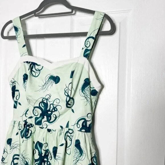 MODCLOTH Unicorn "Heck Yes" Jellyfish Octopus Print Rockabilly Dress Size M HTF - Picture 3 of 10